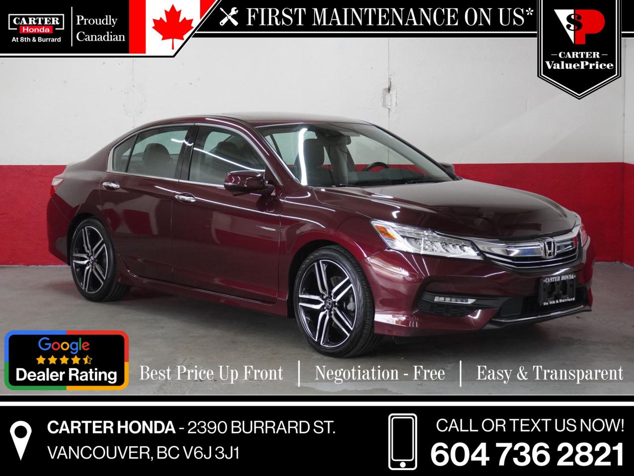 Used 2017 Honda Accord Sedan 4dr V6 Auto Touring for sale in Vancouver, BC