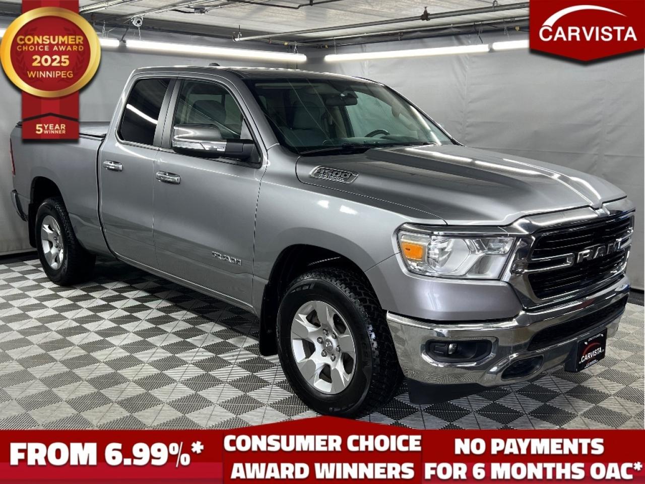Used 2019 RAM 1500 Big Horn - NO ACCIDENTS/4X4/QUAD CAB/6'4 BOX - for sale in Winnipeg, MB