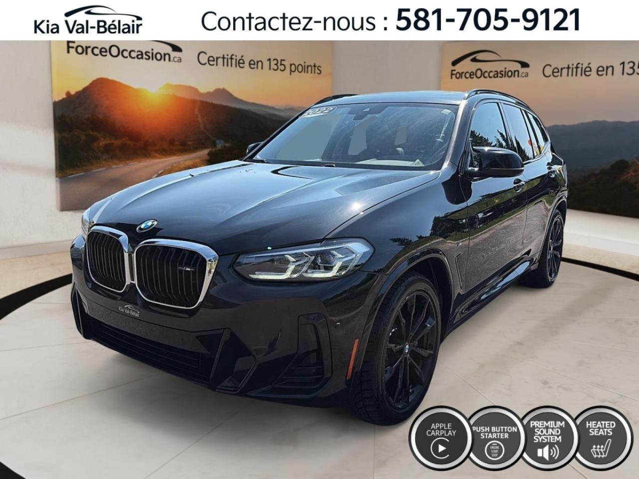 Used 2022 BMW X3 M40i *AWD *TURBO *V6 *382HP *TOIT *CUIR *BI-ZONE for sale in Québec, QC
