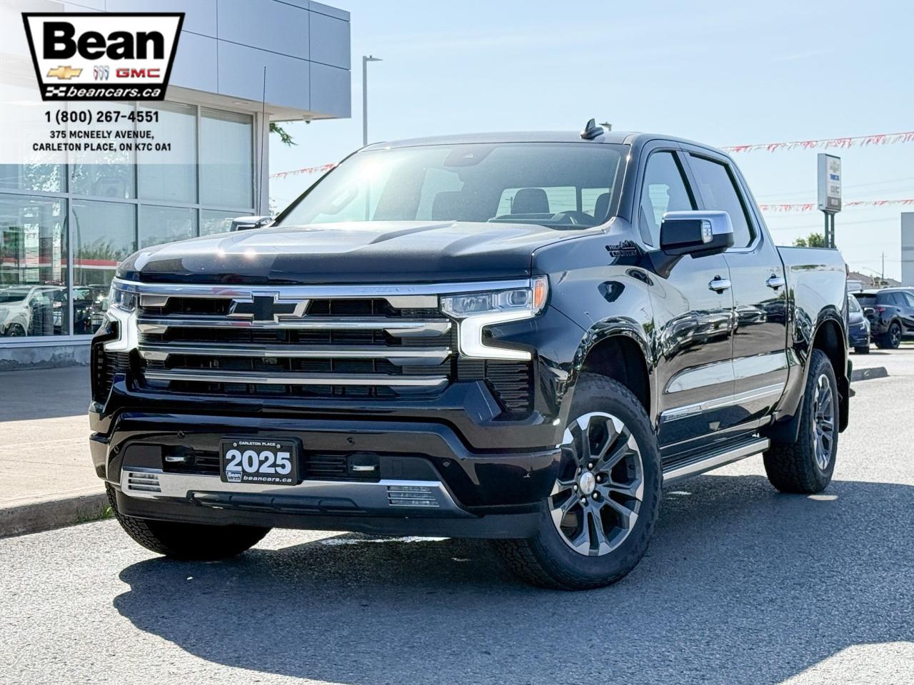 New 2025 Chevrolet Silverado 1500 High Country 5.3L V8 WITH REMOTE START/ENTRY, HEATED SEATS, HEATED STEERING WHEEL, VENTILATED SEATS, HD SURROUND VISION for sale in Carleton Place, ON