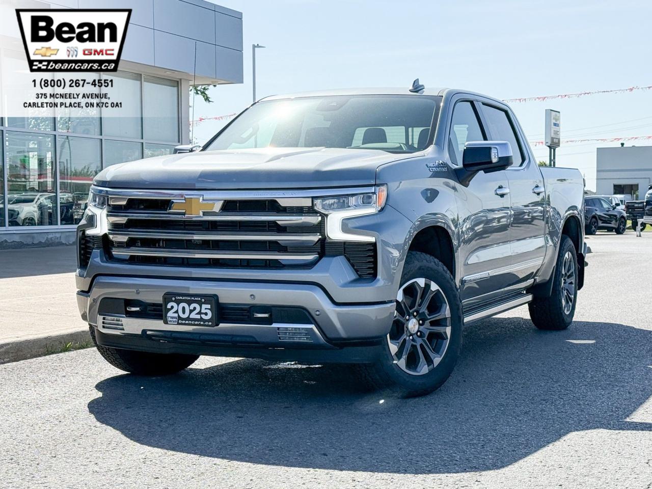 New 2025 Chevrolet Silverado 1500 High Country 5.3L V8 WITH REMOTE START/ENTRY, HEATED SEATS, HEATED STEERING WHEEL, VENTILATED SEATS, HD SURROUND VISION for sale in Carleton Place, ON