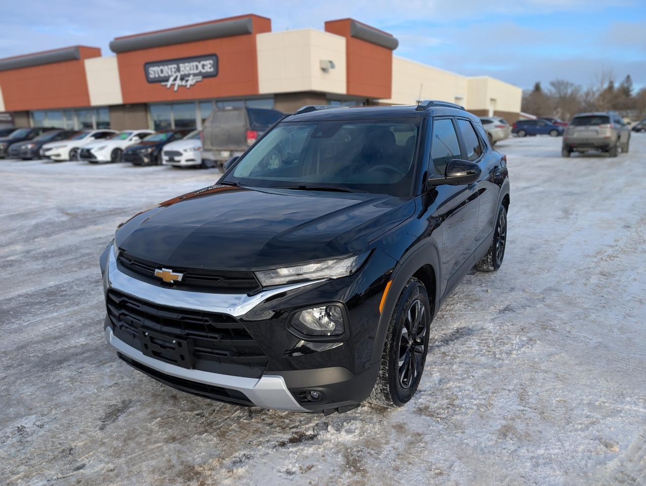 <p>Come finance this vehicle with us. Apply on our website stonebridgeauto.com&nbsp;</p><p>2023 Chevrolet Trailblazer LT with ONLY 16800KMS. 1.3 liter 4 cylinder front wheel drive&nbsp;</p><p>Clean title and safetied. ONE OWNER. NO ACCIDENTS</p><p>Command start&nbsp;</p><p>Power rear hatch&nbsp;</p><p>Huge Panoramic sunroof&nbsp;</p><p>Heated front seats&nbsp;</p><p>Keyless entry and ignition&nbsp;</p><p>Apple Carplay/Android auto&nbsp;</p><p>Power driver seat&nbsp;</p><p>&nbsp;</p><p>We take trades! Vehicle is for sale in Steinbach by STONE BRIDGE AUTO INC. Dealer #5000 we are a small business focused on customer satisfaction. Text or call before coming to view and ask for sales.&nbsp;</p><p>&nbsp;</p>