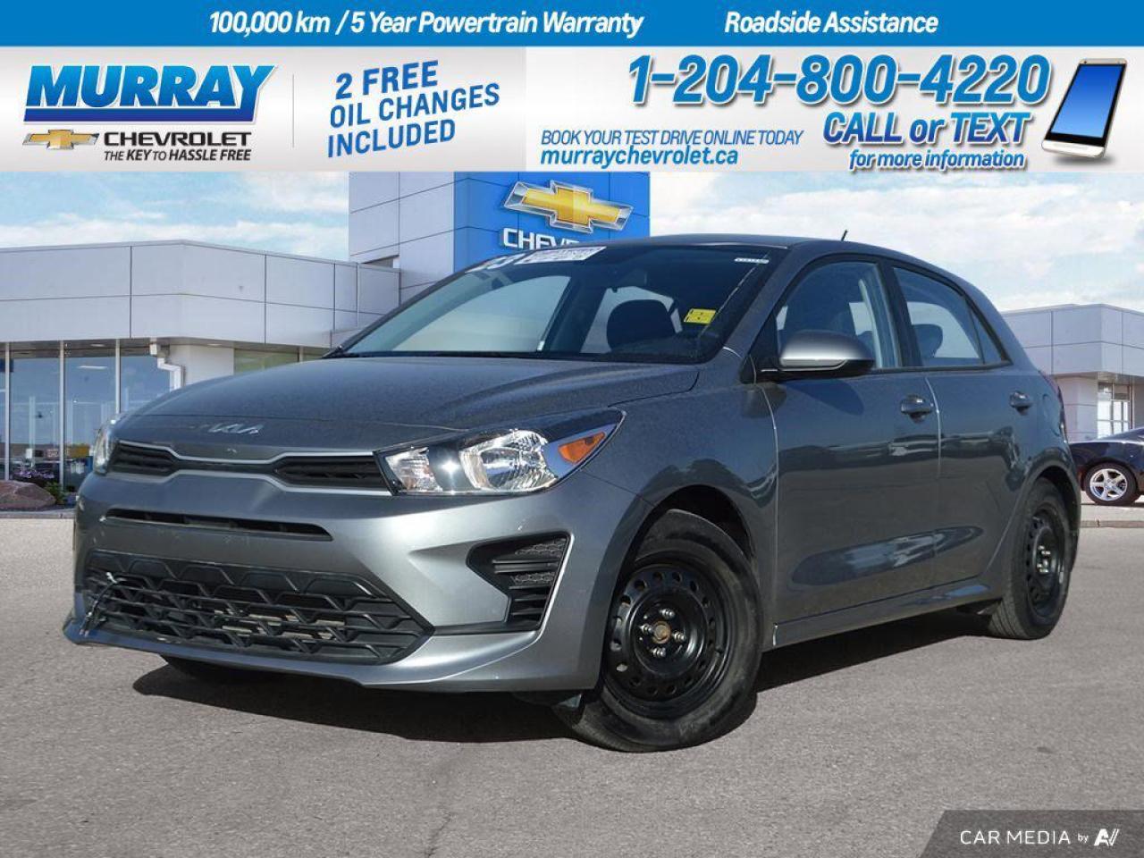 * Bluetooth Connection * * Heated Front Seat(s) * * Back-Up Camera *  The 2023 Kia Rio 5-door LX+ Hatchback, available at Murray Chevrolet Winnipeg, is a perfect blend of style and functionality, ideal for the dynamic city life and the open roads of the surrounding area. With its compact yet spacious design, this hatchback ensures you have all the room you need for urban adventures or rural escapes.  Under the hood, the Rio boasts a robust Regular Unleaded I-4 1.6 L engine, seamlessly paired with a 1-Speed CVT transmission with Overdrive, ensuring a smooth and efficient ride. This combination makes it an excellent choice for those who appreciate both performance and fuel economy.  Inside, the Kia Rio is packed with features designed for comfort and convenience. Enjoy the ease of keyless entry, and let the smart device integration keep you connected on the go. The leather steering wheel and cloth seats provide a touch of luxury, while the heated mirrors and automatic headlights add to the vehicles practicality. Whether navigating through Winnipeg or exploring the beautiful prairies, this vehicle is equipped to handle all your driving needs with confidence.  Dealer Permit #1740