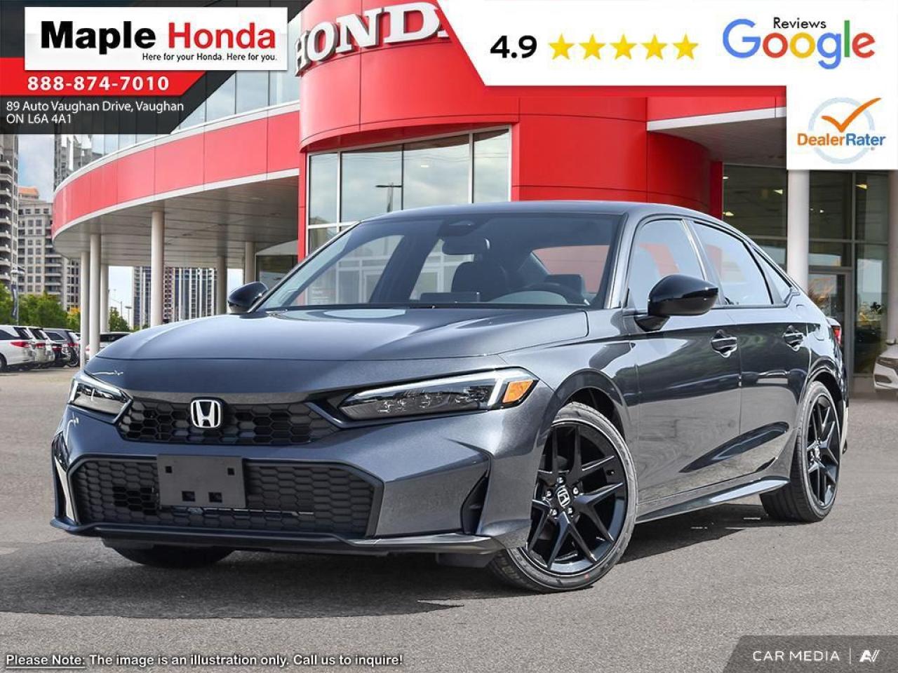New 2025 Honda Civic Sedan 4DR CVT SPORT for sale in Vaughan, ON
