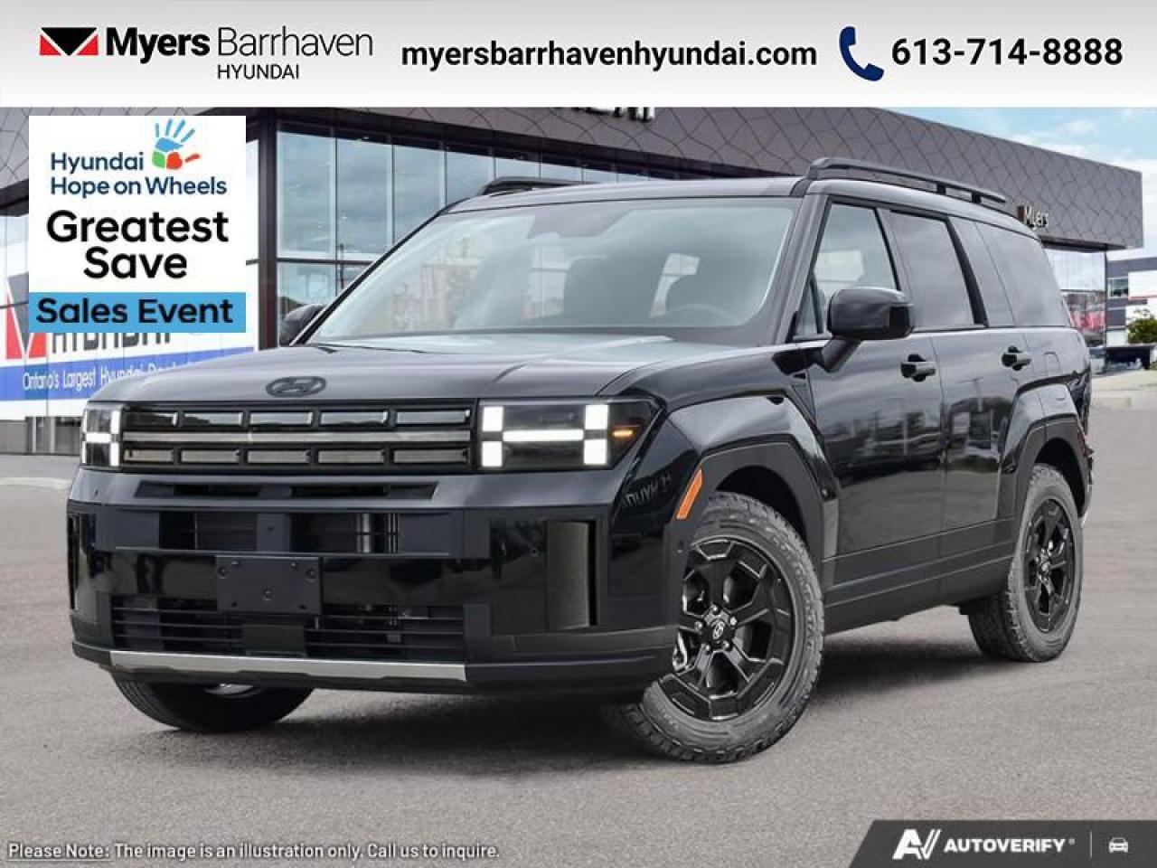 <b>Sunroof,  Heated Seats,  Heated Steering Wheel,  Power Liftgate,  Adaptive Cruise Control!</b><br> <br> <br> <br>  With this 2025 Santa Fe, youre assured of solid reliability, great efficiency and unparalleled practicality. <br> <br>Refinement wrapped in ruggedness, capability married to style, and adventure ready attitude paired to a comfortable drive. These things make this 2025 Santa Fe an amazing SUV. If you need a ready to go SUV that makes every errand an adventure and makes every adventure a journey, this 2025 Santa Fe was made for you.<br> <br> This twilight black SUV  has an automatic transmission and is powered by a  277HP 2.5L 4 Cylinder Engine.<br> <br> Our Santa Fes trim level is XRT. Standard features on this Santa FE XRT include a glass sunroof, a power liftgate for rear cargo access, heated front seats, a heated steering wheel, adaptive cruise control, and a 12.3-inch screen with Apple CarPlay and Android Auto. Safety features also include blind spot detection, lane keep assist with lane departure warning, front and rear parking sensors, and front and rear collision mitigation. This vehicle has been upgraded with the following features: Sunroof,  Heated Seats,  Heated Steering Wheel,  Power Liftgate,  Adaptive Cruise Control,  Remote Start,  Lane Keep Assist. <br><br> <br/><br> Buy this vehicle now for the lowest bi-weekly payment of <b>$340.74</b> with $5364 down for 84 months @ 6.99% APR O.A.C. ( Plus applicable taxes -  & fees **Rebates may not be applicable on all purchase types [cash, lease, or finance]. Eligibility and conditions may vary. Please see dealer for full details and confirmation of eligibility.   ).  See dealer for details. <br> <br> o~o