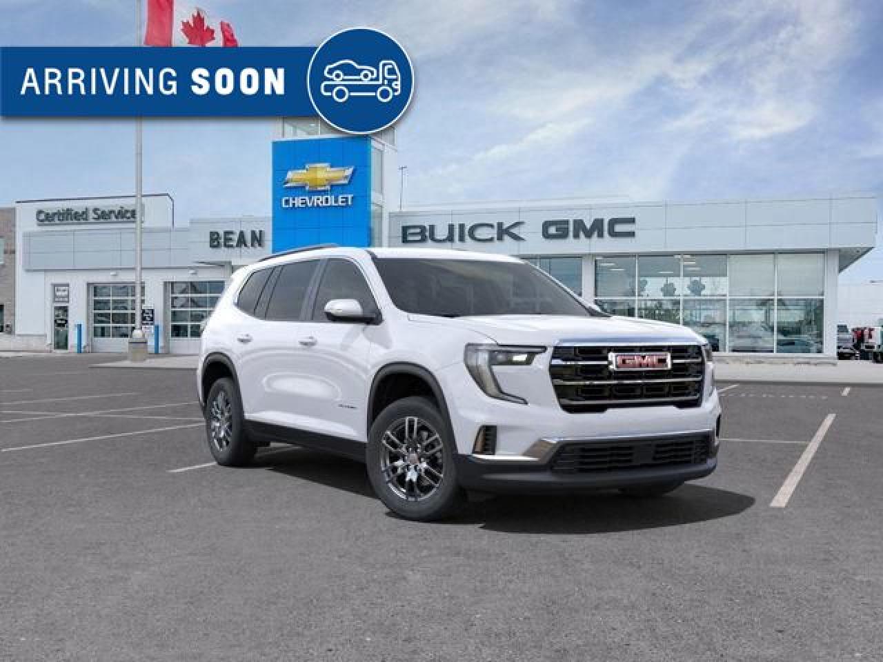 New 2025 GMC Acadia Elevation 2.5L 4CYL WITH REMOTE START/ENTRY, HEATED SEATS, HEATED STEERING WHEEL, ADAPTIVE CRUISE CONTROL, HD SURROUND VISION for sale in Carleton Place, ON