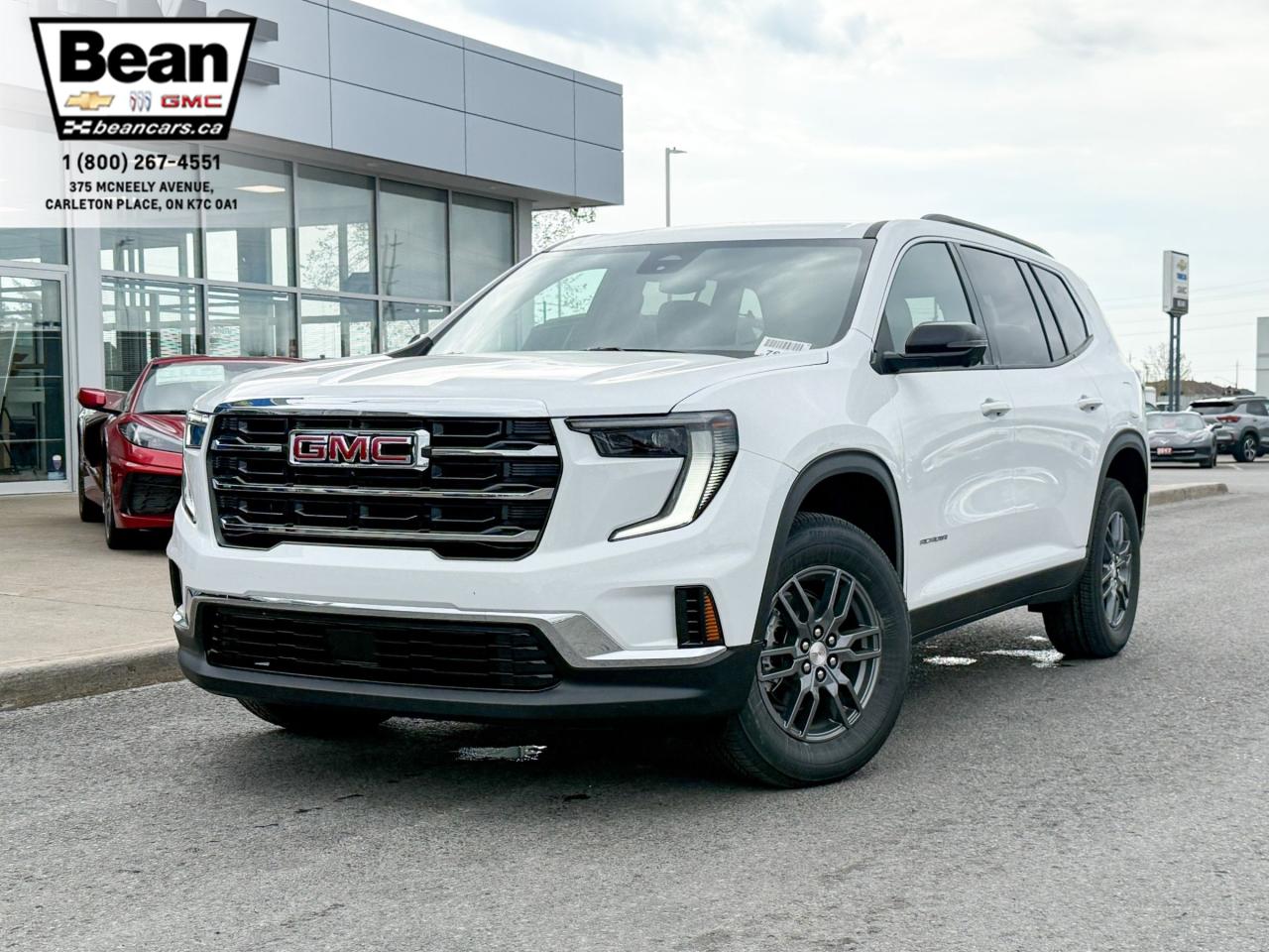 New 2025 GMC Acadia Elevation 2.5L 4CYL WITH REMOTE START/ENTRY, HEATED SEATS, HEATED STEERING WHEEL, ADAPTIVE CRUISE CONTROL, HD SURROUND VISION for sale in Carleton Place, ON