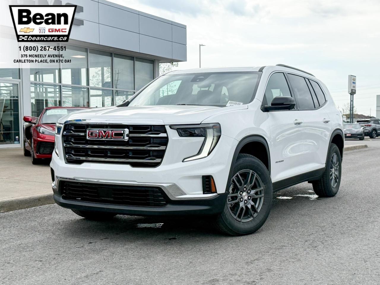 New 2025 GMC Acadia Elevation 2.5L 4CYL WITH REMOTE START/ENTRY, HEATED SEATS, HEATED STEERING WHEEL, ADAPTIVE CRUISE CONTROL, HD SURROUND VISION for sale in Carleton Place, ON