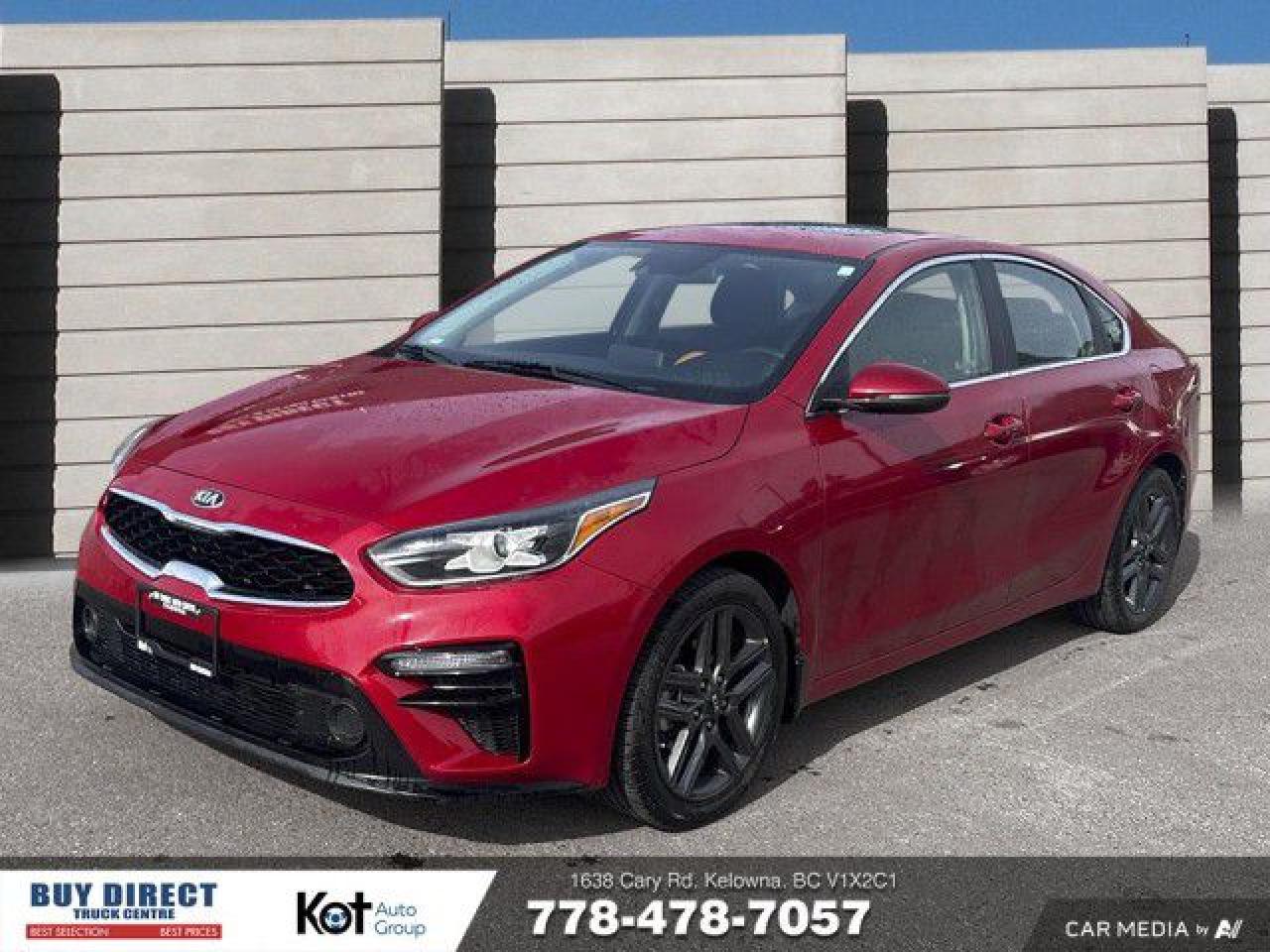 Used 2021 Kia Forte EX+ AUTO, KEYLESS ENTRY, BLACK INTERIOR, BLUETOOTH, NORMAL SPORT AND SMART MODE, LANE ASSIST, SUNROOF!!! for sale in Kelowna, BC
