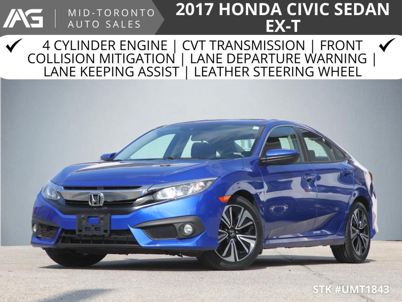 Used 2017 Honda Civic EX-T Sedan CVT for sale in North York, ON