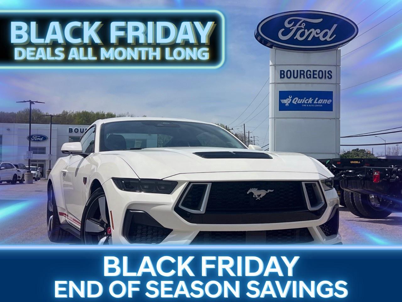 <p>Introducing the stunning new White Ford Mustang GT Premium Fastback, a prime example of performance and elegance combined. With its Rear-Wheel Drive (RWD) and a manual transmission that promises exceptional handling, this car is designed for those who appreciate the thrill of driving.</p> <p>The exterior of this coupe is an eye-catching pristine white, perfectly complemented by sleek alloy wheels. A closer look reveals features like heated mirrors and intelligent parking sensors, adding both style and convenience. Inside, the Mustang GT does not disappoint with luxurious leather seats that are both heated and cooled for ultimate comfort, a leather steering wheel, and high-end styling throughout.</p> <p>Technology in the Mustang GT is at the forefront of innovation, ensuring a modern, connected experience. It boasts features such as a backup camera for easy maneuvering, Bluetooth connection for wireless convenience, a Wi-Fi hotspot to keep you connected, and smart device integration for seamless technology usage. Safety is a priority with systems like brake assist, lane assist, and cruise control to support you on every journey.</p> <p>This Mustang is perfect for thrill-seekers and automotive enthusiasts who crave a blend of performance, luxury, and cutting-edge technology. With only 90 km on the clock, this iconic GT Premium Fastback is the ideal choice for someone aiming to make a statement on the road. Contact us today to experience the supreme craftsmanship and performance first-hand. Your future awaited drive begins here!</p> <p><span style=color:rgb( 58 , 80 , 95 )>The discount shown on vehicle represents the </span><u>Cash Purchase</u><span style=color:rgb( 58 , 80 , 95 )> discount and is inclusive of all non-stackable and stackable cash purchase discounts from Ford of Canada and Bourgeois Motors Ltd. and is offered in lieu of sub-vented lease or finance rates. To get details on current discounts applicable to this and other vehicles in our inventory for Lease and Finance customer, see a member of our team. All offers for lease or finance are On Approved Credit (OAC).While every effort is made to ensure the accuracy of discounts and programs, programs are subject to change without notice </span><span style=color:rgb( 119 , 119 , 119 )>and may not be accurate or completely current. While every reasonable effort is made to ensure the accuracy of this data, we are not responsible for any errors or omissions contained on these pages.</span></p> <p><strong>Why Choose the Bourgeois Auto Group?</strong></p><p>For 80 years, Bourgeois Auto Group has been delivering exceptional automotive experiences. Our factor trained teams work to ensure you receive the shopping experience you deserve; whether you're looking for a new or new-to-you vehicle.</p><p>Shop 24/7 with our online showroom and chat service, ensuring convenience every step of the way. No hidden fees, full disclosure, and every pre-owned vehicle comes with a Carfax® report for peace of mind.</p><p>We offer a wide selection of pre-owned vehicles, all competitively priced using real-time market data. Get the best deal on your purchase and trade-in with our free Live Market Analysis report.</p><p>Looking to sell your car? We buy any make or modelno purchase required. Our simple to use online trade valuation tool will provide you with a clear, transparent selling experience whether you buy our car or not.</p><p>Backed by hundreds dedicated employees across 4 convenient locations, were here to meet all your automotive needs. Visit us in Midland or Parry Sound and explore our inventory or schedule your next service today.</p> <p><strong>Financing Your Next Vehicle with Bourgeois Motors Ford in Midland:</strong></p><p>At Bourgeois Motors Ford, we make financing your next vehicle simple and stress-free! Our team works with trusted lenders to find flexible options tailored to your budget. Drive away with confidenceapply today!</p><p>Take advantage of our online pre-qualification tool, backed by Equifax and TD Bank to find the payment that works for you. Simply <a href=https://www.bourgeoismotors.com/free-credit-check/ rel=nofollow><strong>CLICK HERE</strong></a><strong> </strong>to use our secure online credit tool with no impact to your credit.</p>