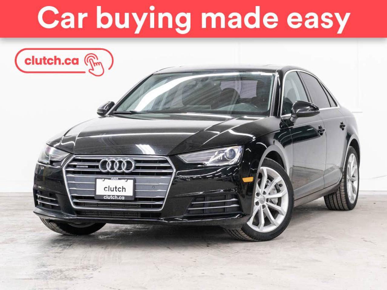 Used 2017 Audi A4 Progressiv AWD w/Apple CarPlay, Heated Front Seats, Rearview Cam for sale in Toronto, ON