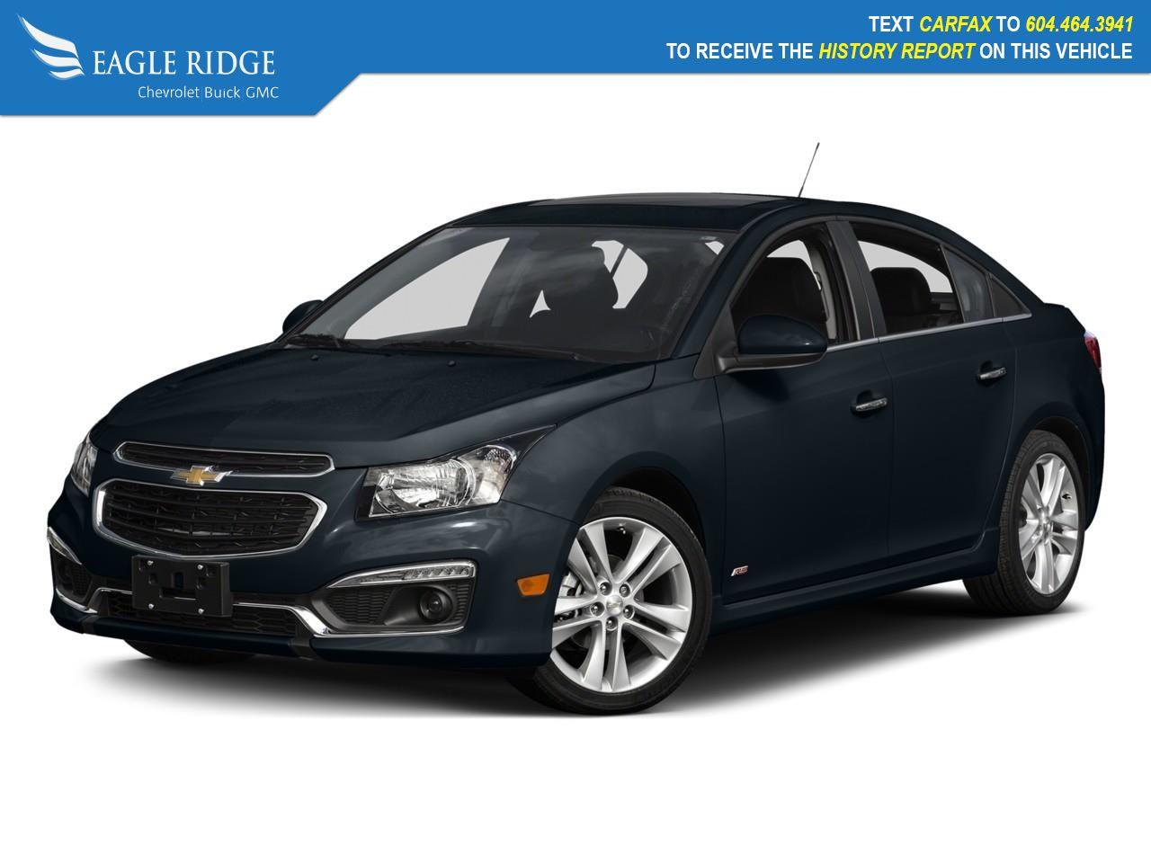 Used 2015 Chevrolet Cruze 1LT Low tire pressure warning, Occupant sensing airbag, Outside temperature display, Power steering, Power windows, Rear side impact airbag, Remote keyless entry, Steering wheel mounted audio controls for sale in Coquitlam, BC