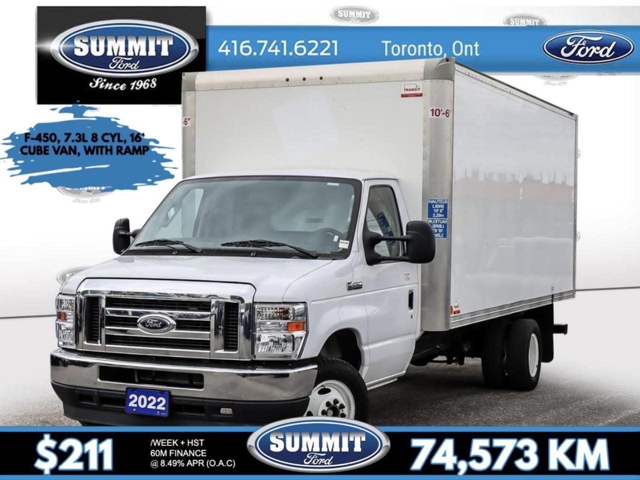 Used 2022 Ford E450 Cutaway 16' Cube Van | Ramp | for sale in Etobicoke, ON