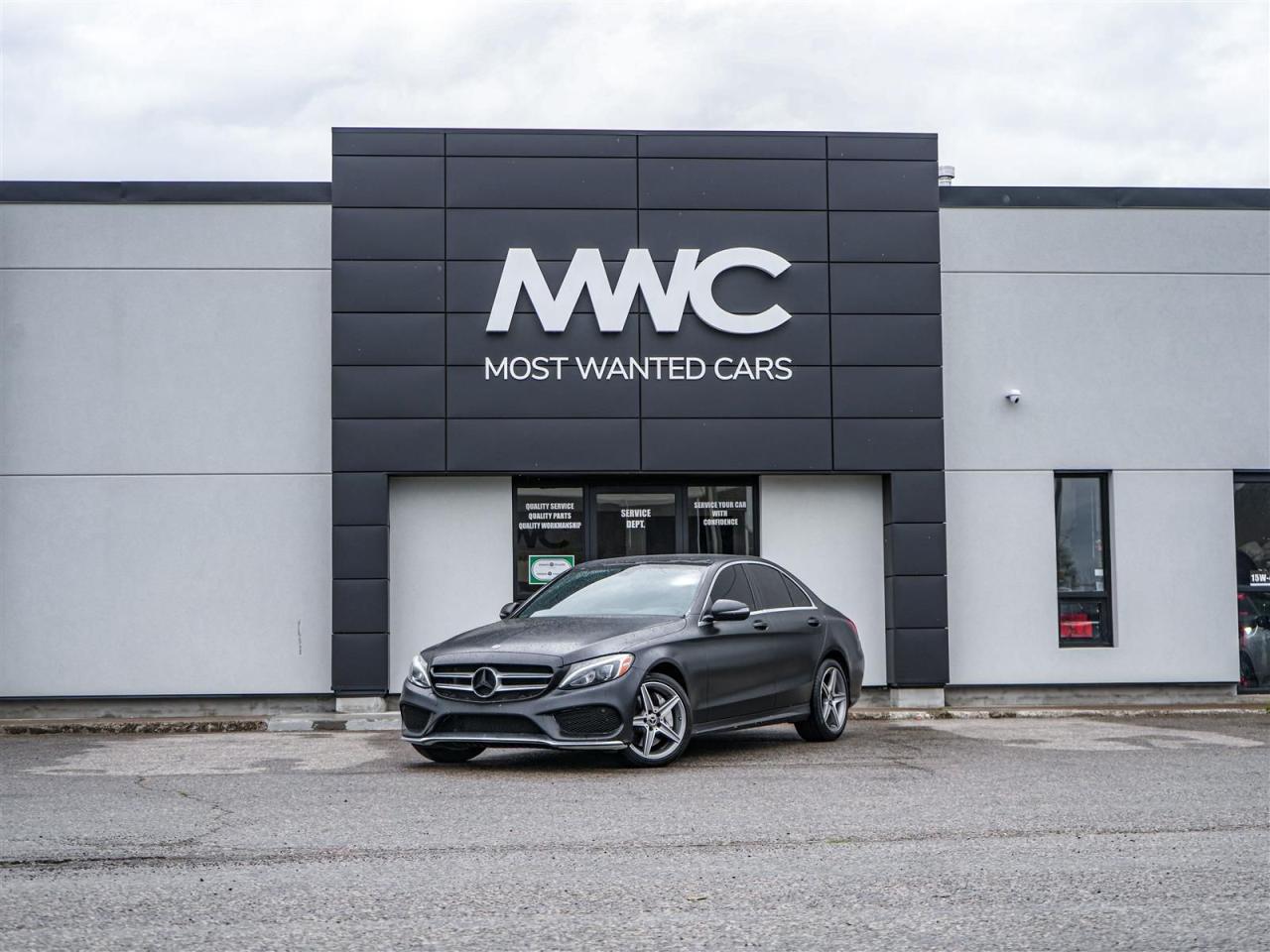 Used 2018 Mercedes-Benz C 300 4MATIC | MATTE BLACK WRAP | AMG | NAV | DUAL ROOF for sale in Kitchener, ON