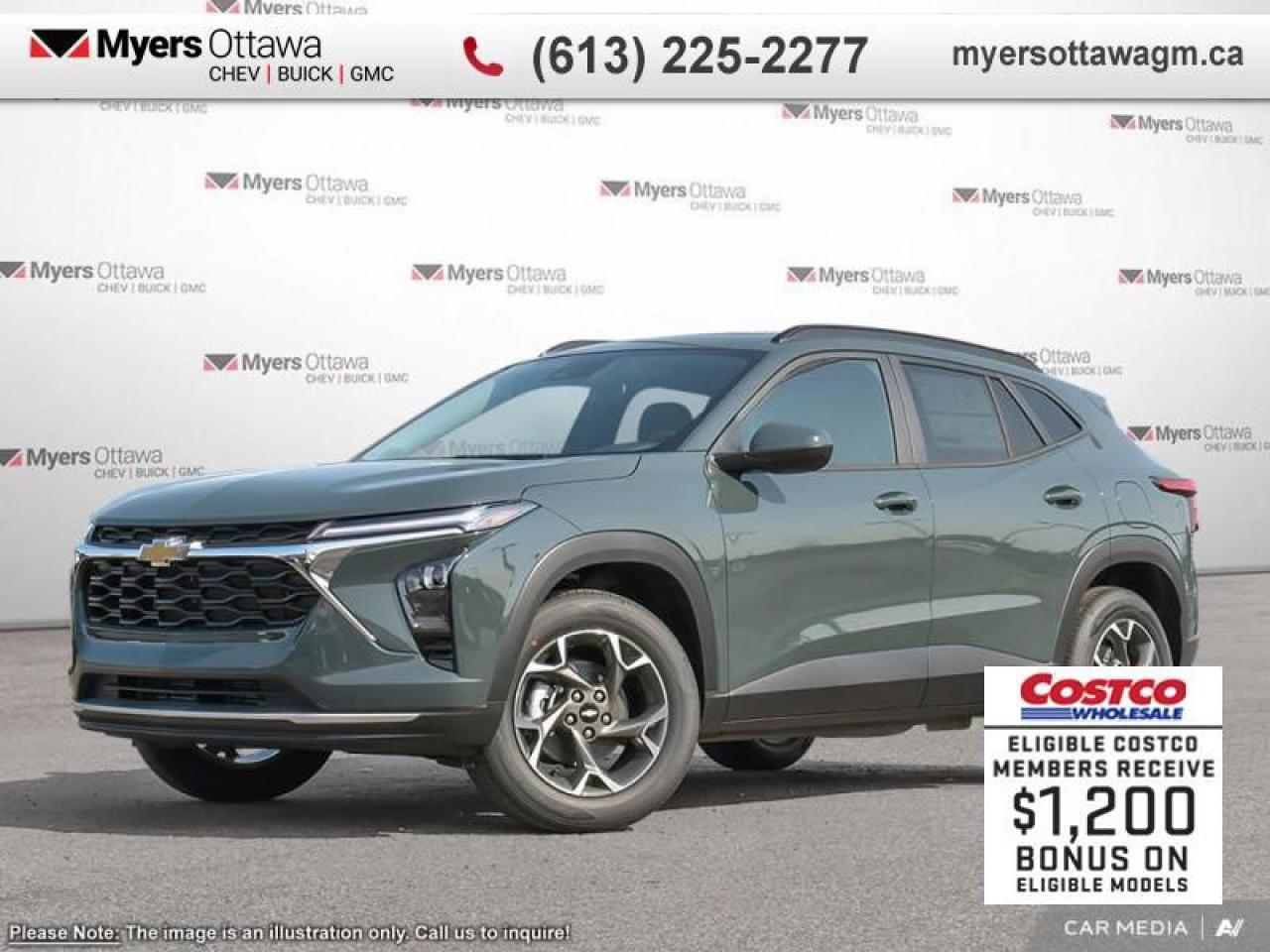 New 2025 Chevrolet Trax LT  TRAX LT, CYPRESS GREY, BLACK EMBLEMS for sale in Ottawa, ON