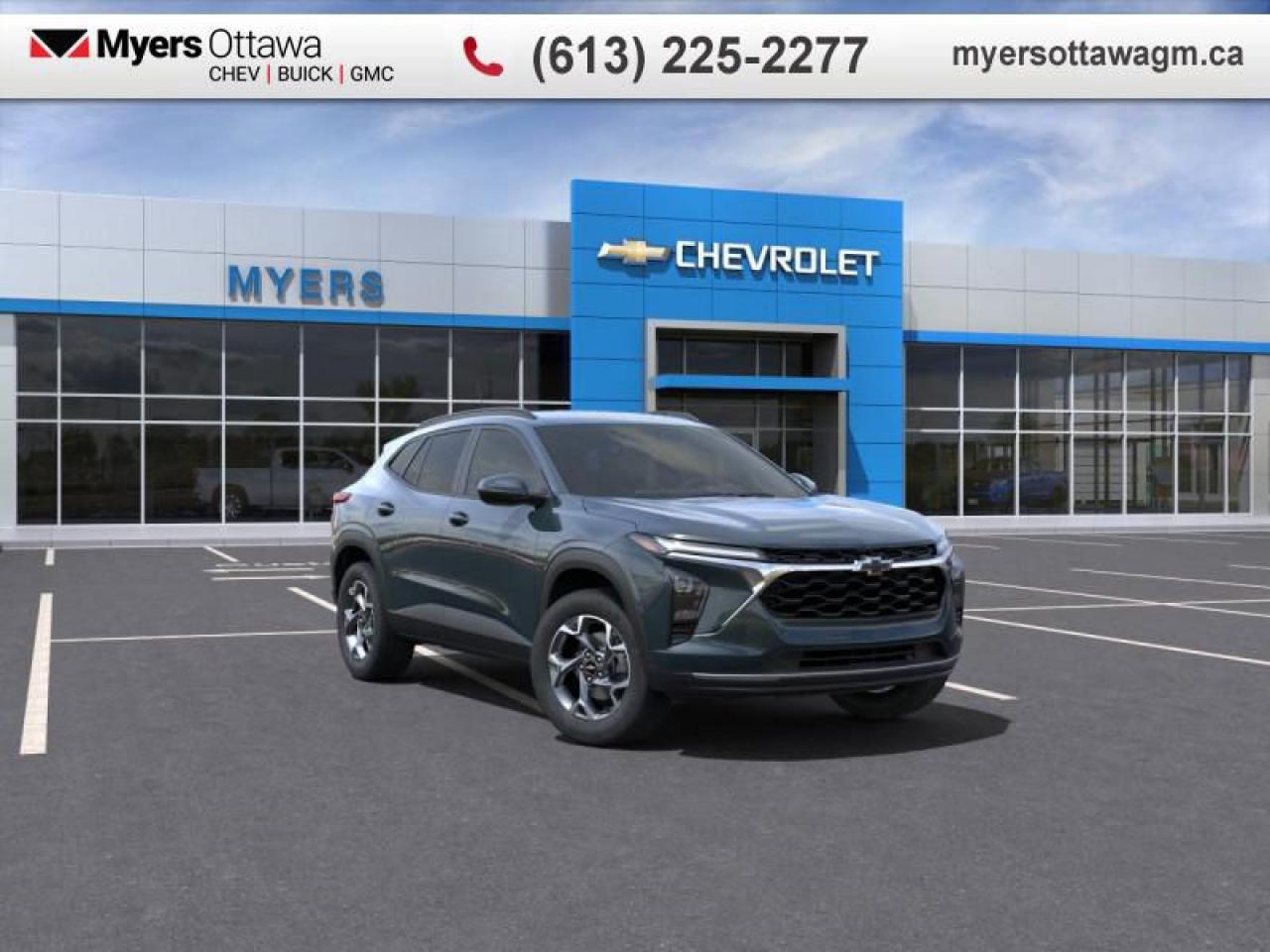 New 2025 Chevrolet Trax LT  TRAX LT, CYPRESS GREY, BLACK EMBLEMS for sale in Ottawa, ON