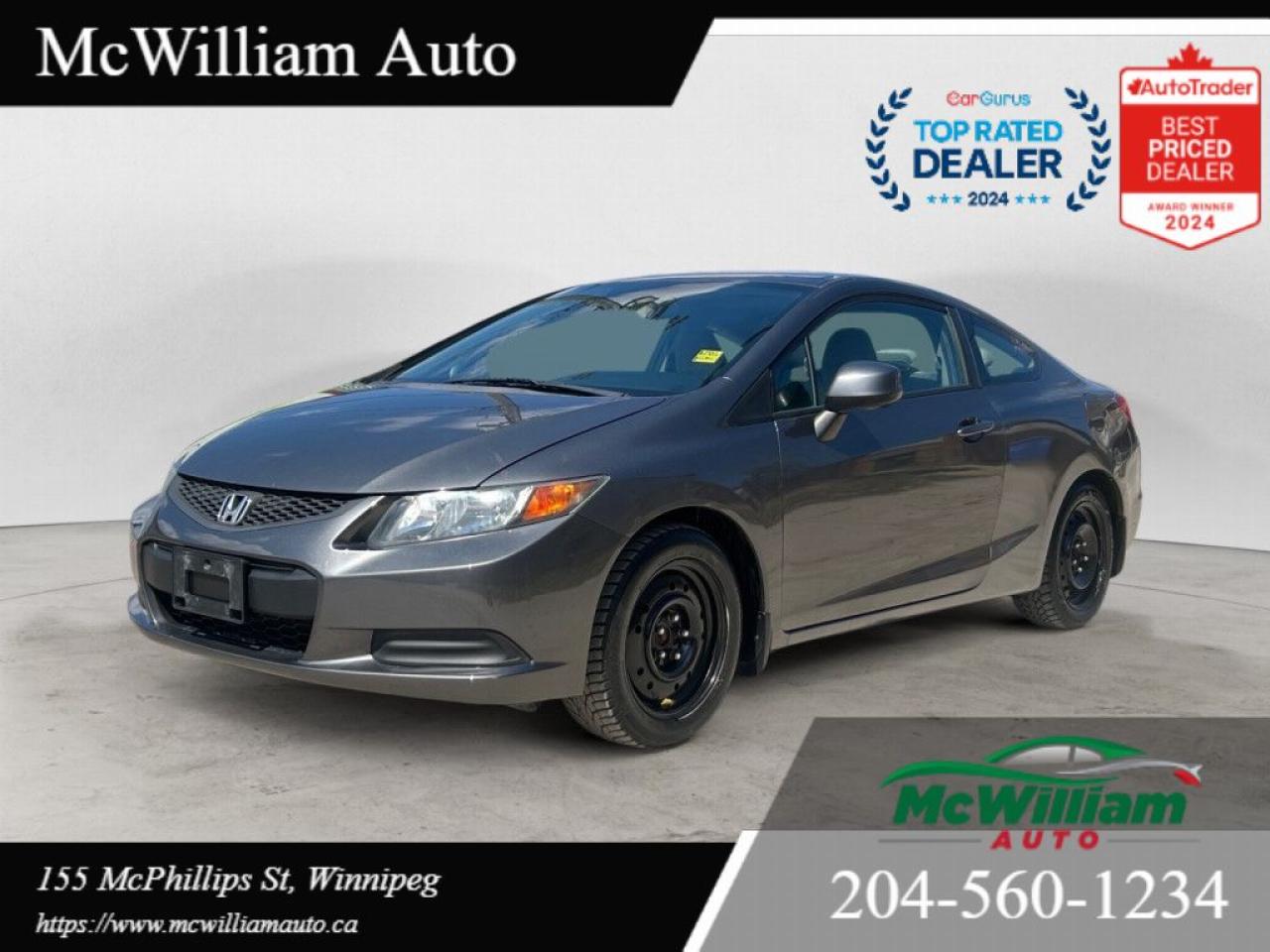 Used 2012 Honda Civic LX |30 DAY WARRANTY|PERFECT SERVICE RECORD| for sale in Winnipeg, MB