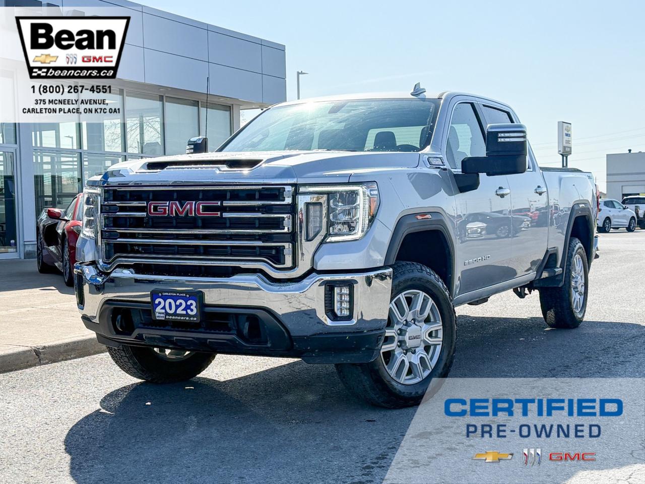 Used 2023 GMC Sierra 3500 HD 6.6L V8 CREW CAB 4X4, SLT, ONE OWNER, CLEAN CARFAX, HEATED STEERING WHEEL AND FRONT SEATS, X31-OFF ROAD PACKAGE, GOOSENECK/5TH WHEEL PACKAGE, 20