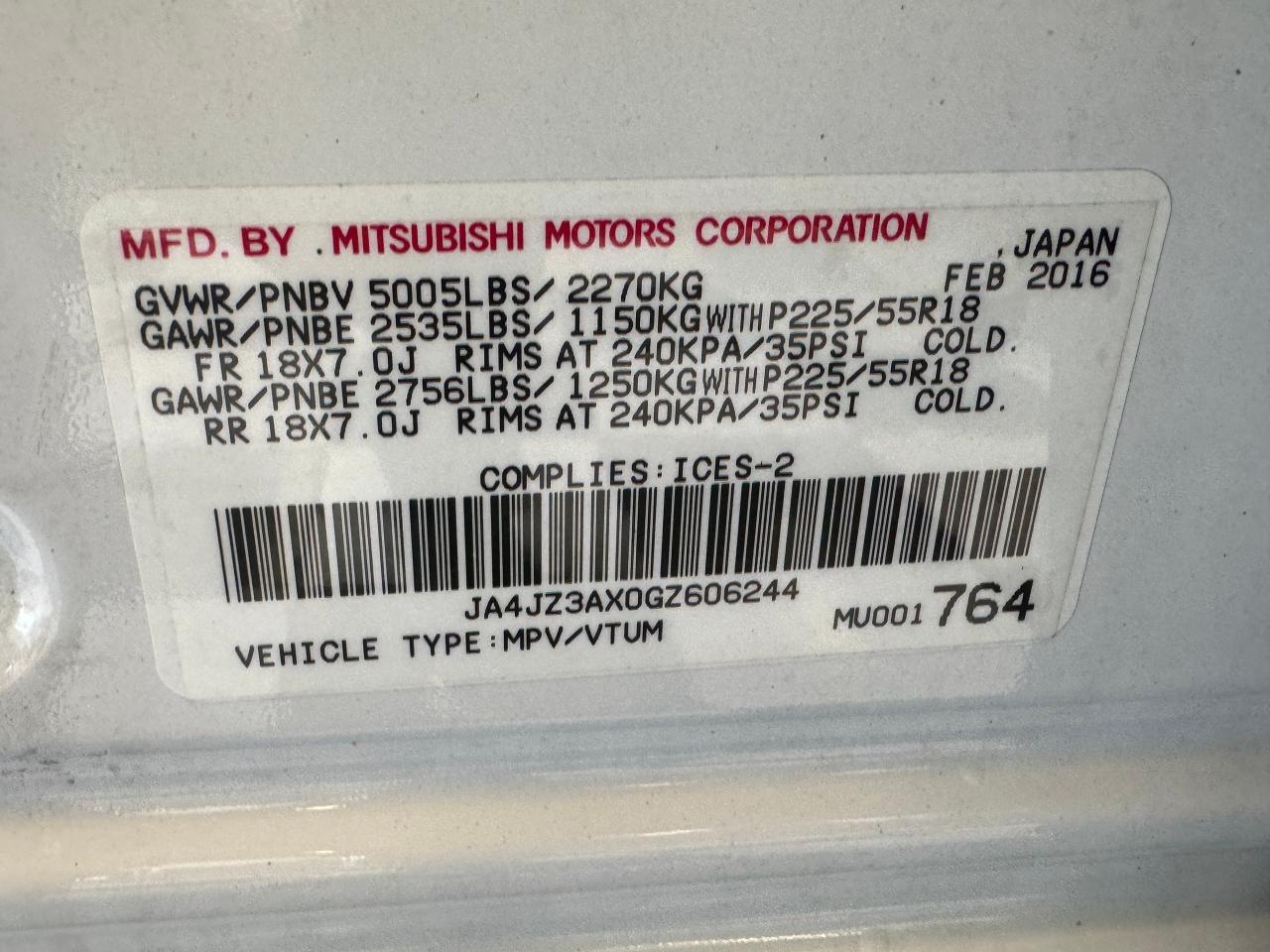 2016 Mitsubishi Outlander AWC SE 7 Passenger+Camera+ONE OWNER+CLEAN CARFAX Photo38