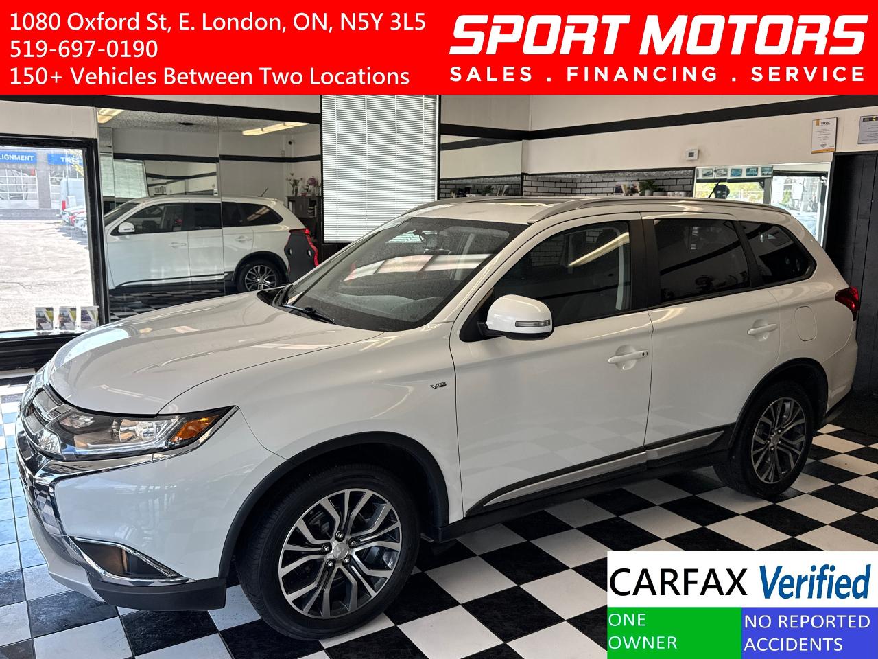Used 2016 Mitsubishi Outlander AWC SE 7 Passenger+Camera+ONE OWNER+CLEAN CARFAX for sale in London, ON
