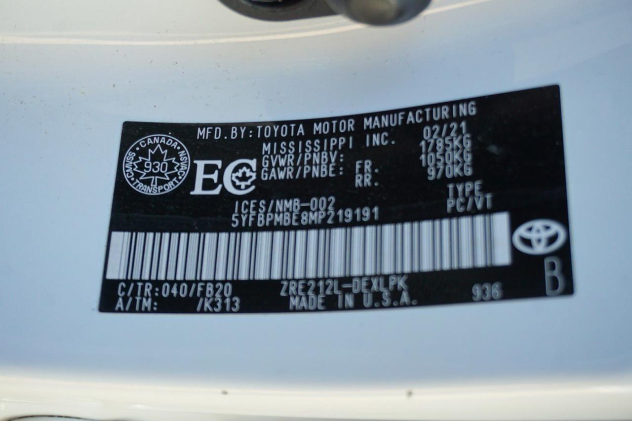 2021 Toyota Corolla LE CERTIFIED *TOYOTA MAINTAIN* CAMERA SUNROOF HEATED LANE & BLIND SPOT BLUETOOTH ALLOYS - Photo #38