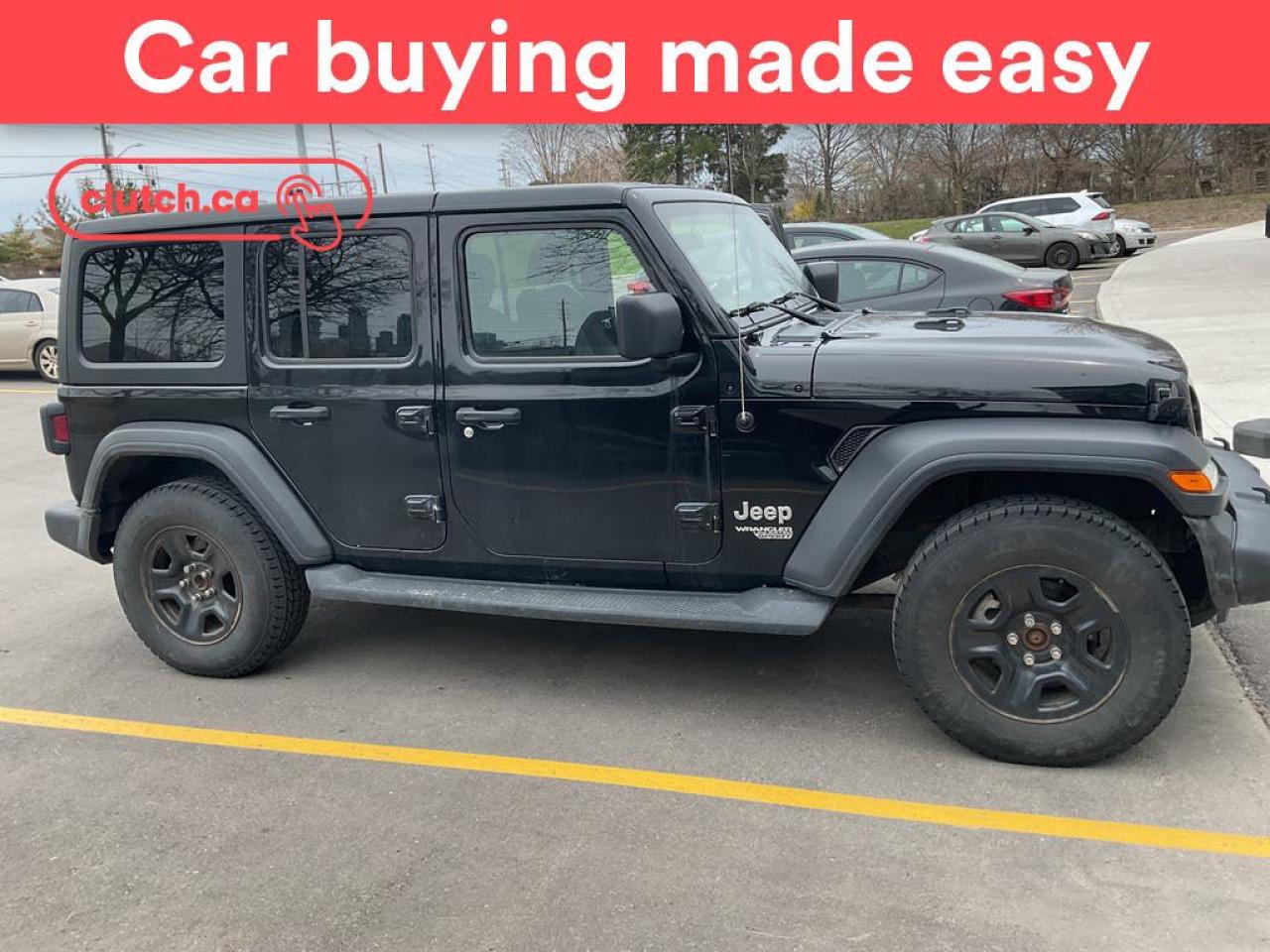 Used 2019 Jeep Wrangler Unlimited Sport 4x4 w/ Cruise Control, A/C, Bluetooth for sale in Toronto, ON