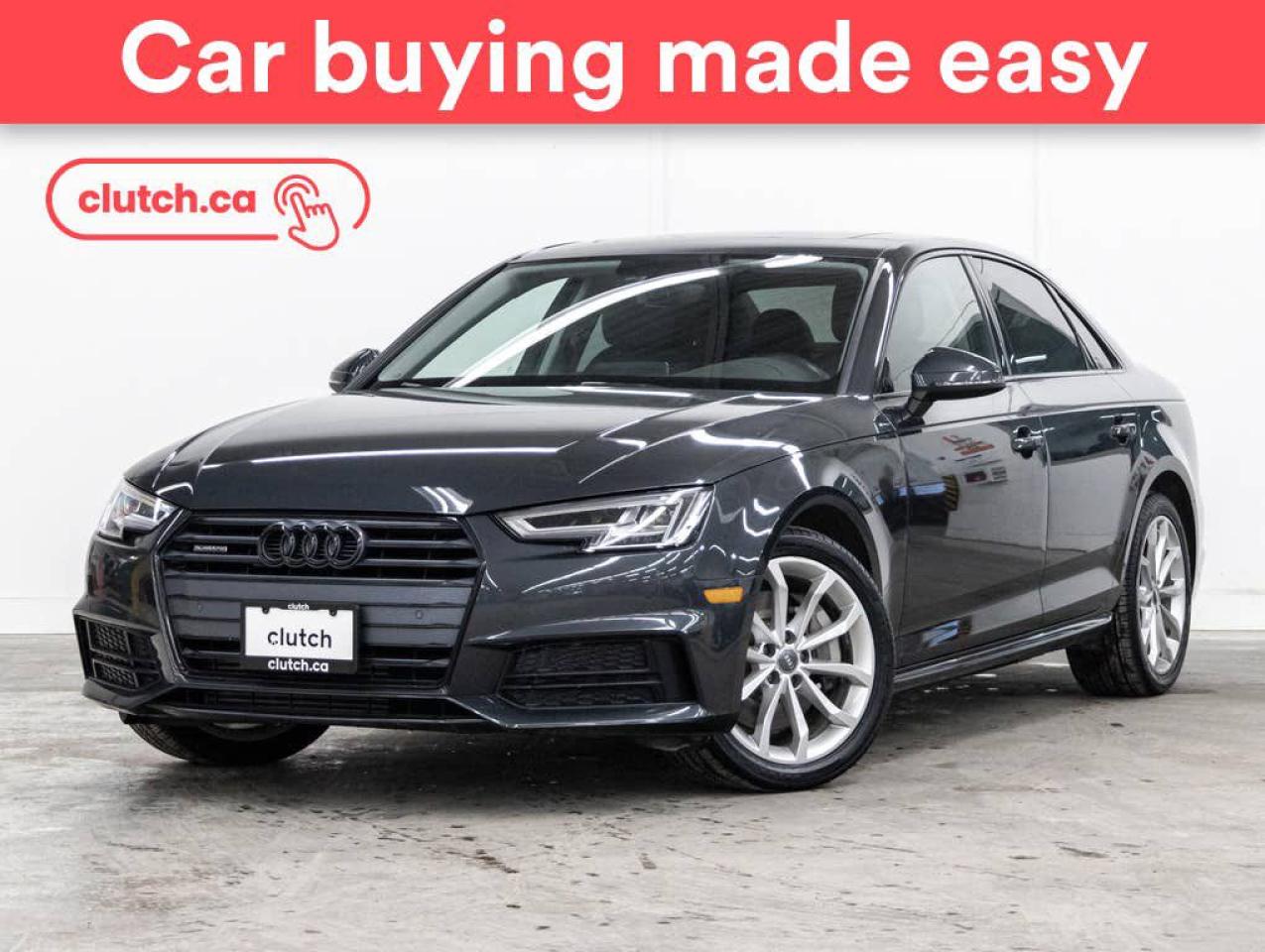 Used 2018 Audi A4 Progressiv AWD w/Apple CarPlay, Heated Front Seats, Rearview Cam for sale in Toronto, ON