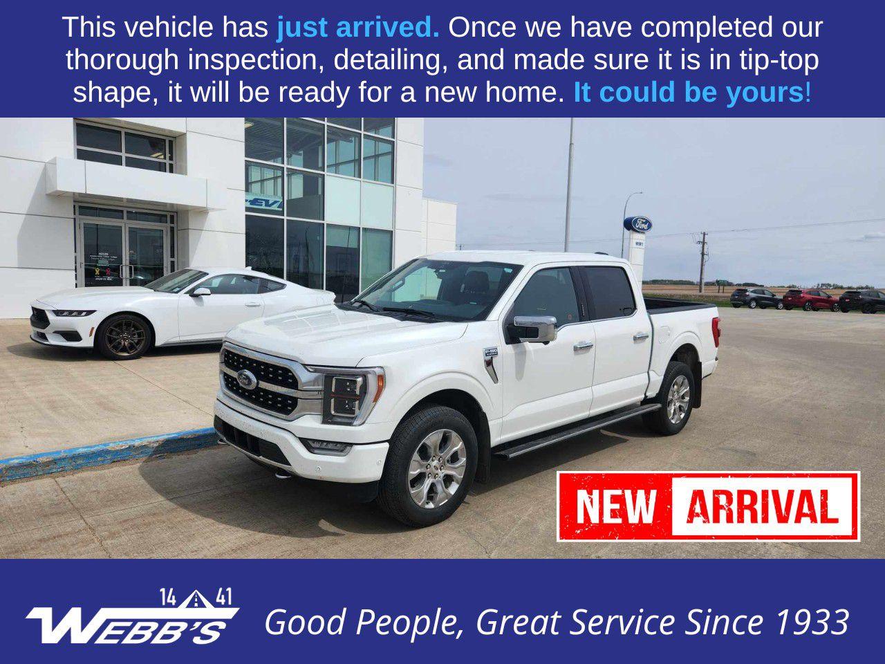 Used 2021 Ford F-150 PLATINUM 4WD SUPERCREW 5.5' BOX for sale in Wainwright, AB