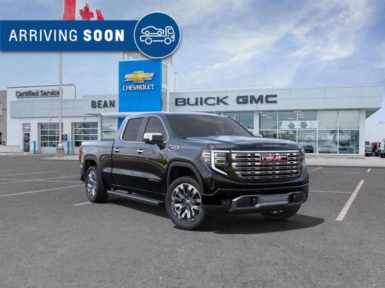 New 2025 GMC Sierra 1500 Denali 6.2L V8 WITH REMOTE START/ENTRY, SUNROOF, HEATED SEATS, HEATED STEERING WHEEL, VENTILATED SEATS, BOSE SPEAKERS, APPLE CARPLAY AND ANDROID AUTO for sale in Carleton Place, ON