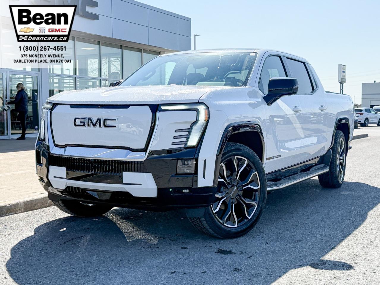 New 2025 GMC Sierra EV Denali FULLY ELECTRIC WITH REMOTE START/ENTRY, SUNROOF, HEATED SEATS, HEATED STEERING WHEEL, VENTILATED SEATS, MULTI-FLEX MID-GATE, BOSE SOUND SYSTEM for sale in Carleton Place, ON