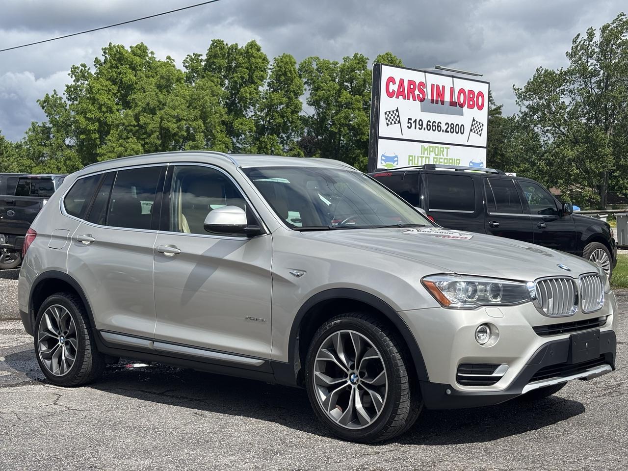 <p><span style=font-size: 14pt;>2015 BMW X3 XDRIVE28I! 1 YEAR WARRANTY INCLUDED IN PRICE (Engine, Transmission, Seals & Gaskets-(Oil leaks), Turbo Charger, A/C Components)&nbsp;</span></p><p><span style=font-size: 14pt;>Safety inspection included in the full asking price // Carfax available&nbsp;</span></p><p data-start=139 data-end=305><strong>CARS IN LOBO LTD.&nbsp; &ndash; Your trusted pre-owned vehicle destination!</strong></p><p>&nbsp;</p><p data-start=139 data-end=305><strong>Located at 6355 Egremont Dr, Komoka, ON N0L 1R0 &mdash; just 7 km west of Hyde Park Rd. Heading west on Fanshawe Park Rd as it becomes Egremont Dr, you&rsquo;ll find us at the traffic lights on the corner of Egremont Dr & Narin Rd in Middlesex county township of Lobo.&nbsp;</strong></p><p>&nbsp;</p><p data-start=139 data-end=305><strong>Serving London, Ontario/Middlesex County for over 10 years. A registered member of the UCDA (Used Car Dealers Association of Ontario) and fully licensed with OMVIC (Ontario Motor Vehicle Industry Council).</strong></p><p>&nbsp;</p><hr><p>&nbsp;</p><p data-start=139 data-end=305><strong><span style=font-size: 14pt;>CARS IN LOBO LTD. (Buy - Sell - Trade - Finance)&nbsp; </span><span style=font-size: 14pt;>Office#&nbsp; 519 666 2800 </span><span style=font-size: 14pt;>TEXT# 519 630 6660</span></strong></p><p>&nbsp;</p><hr><p>&nbsp;</p><p data-start=312 data-end=770><strong>- /Quality, locally sourced pre-owned vehicles at a competitive price<br>- /Safety certification Inspection included at the Full Asking Price! (unless listed otherwise)</strong><br><strong>- /We take all trade ins at a competitive & fair value&nbsp;</strong><br><strong>- /We buy cars outright with no purchase&nbsp;necessary</strong><br data-start=352 data-end=355><strong>- /CARFAX reports available on all cars</strong><br data-start=462 data-end=465><strong>- /Extended warranty options available</strong><br data-start=590 data-end=593><strong>- /Financing options available</strong><br data-start=642 data-end=645><strong>- /We register & plate your vehicle for you (Licensing Extra)</strong><br data-start=714 data-end=717><strong>- /No hidden fees. No pressure. Easy going team that is here to help.&nbsp;</strong></p><p>&nbsp;</p><p data-start=777 data-end=908><strong>Message us anytime or feel free to drop by! We are here to help make your next vehicle purchase simple and stress-free. -> OPEN 6 DAYS WEEK MONDAY - SATURDAY&nbsp;</strong></p><p>&nbsp;</p><p data-start=777 data-end=908>&nbsp;</p>