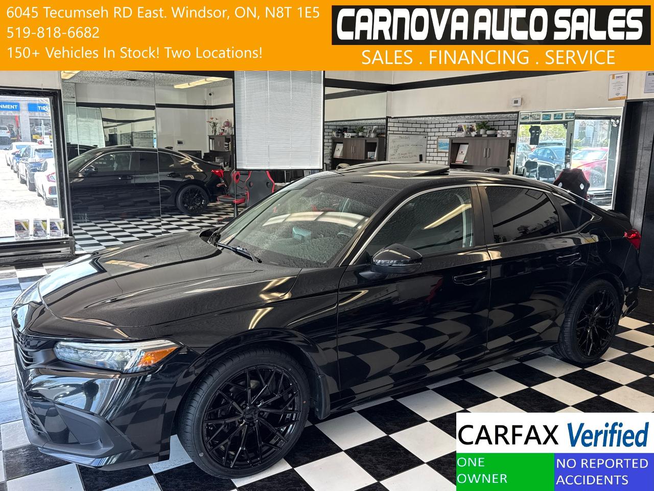 Used 2022 Honda Civic EX+Roof+Camera+ONE OWNER+CLEAN CARFAX for sale in Windsor, ON