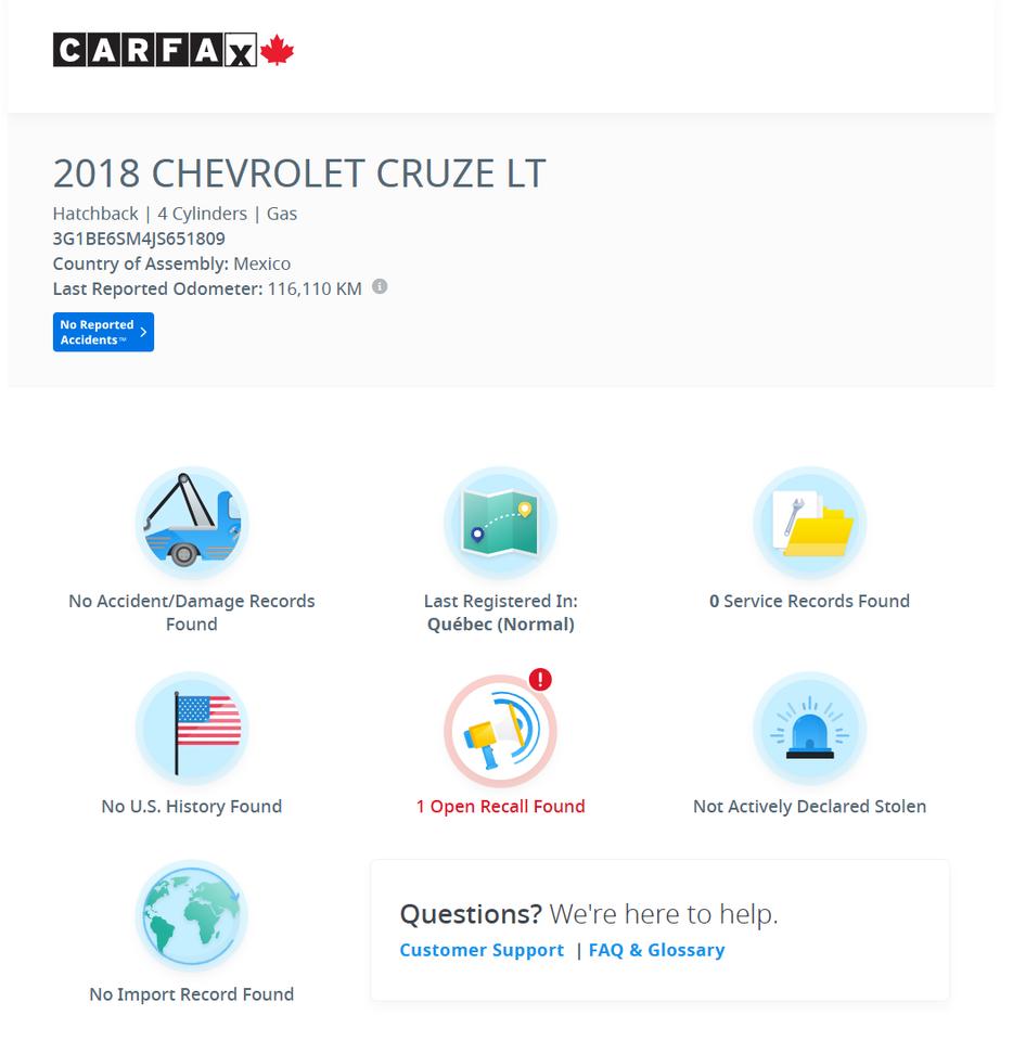 2018 Chevrolet Cruze LT+New Tires+Camera+Remote Start+CLEAN CARFAX Photo