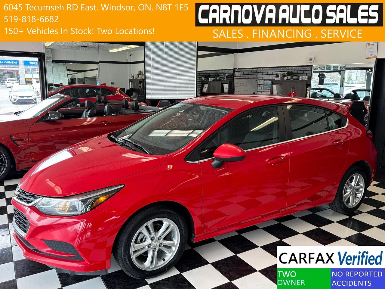 2018 Chevrolet Cruze LT+New Tires+Camera+Remote Start+CLEAN CARFAX Photo0