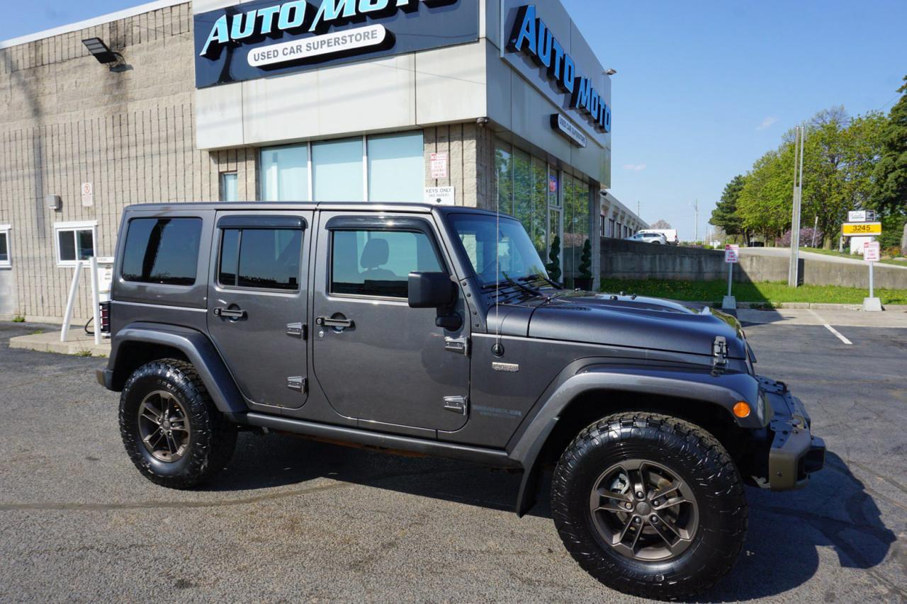 2017 Jeep Wrangler V6 UNLIMITED SAHARA 75th-ANNIVERSARY 4WD CERTIFIED *1 OWNER*FREE ACCIDENT* NAV BLUETOOTH HEATED LEATHER CRUISE ALLOYS - Photo #1