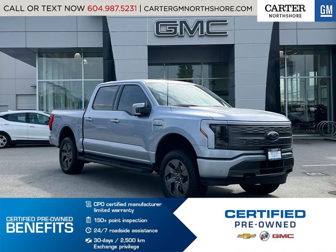 Used 2022 Ford F-150 Lightning LARIAT 4WD | Leather Interior/360 Camera/Cruise for sale in North Vancouver, BC