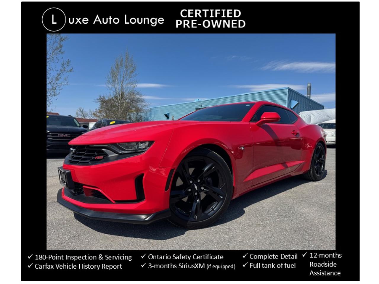 2019 Chevrolet Camaro 1LT LOW KM, AUTO, RS PKG, NPP PERFORMANCE EXHAUST!