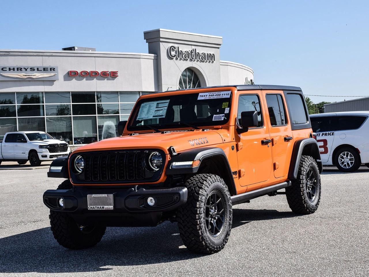 <p><strong>Get ready to laugh all the way to your driveway with our fantastic lineup of demo vehicles at Chatham Chrysler.</strong></p><p>From mighty Ram trucks to fearless Jeep Wranglers, our demos are the ultimate blend of fun and affordability. Driven by our very own managers, these vehicles have seen some action on the road, racking up mileages ranging from 1000 to 15,000 kilometers (Exact mileage changes oftencontact us for the latest details)</p><p>Why break the bank when you can break in a demo? It's like getting a brand-new car, only with a bit more character (and a lot more savings!). Swing by Chatham Chrysler and let's get you behind the wheel of your next adventure!</p><p></p><p><em>Some pricing may include Stellantis Employee/ Friends&Family discounts. Please inquire for more details</em></p>