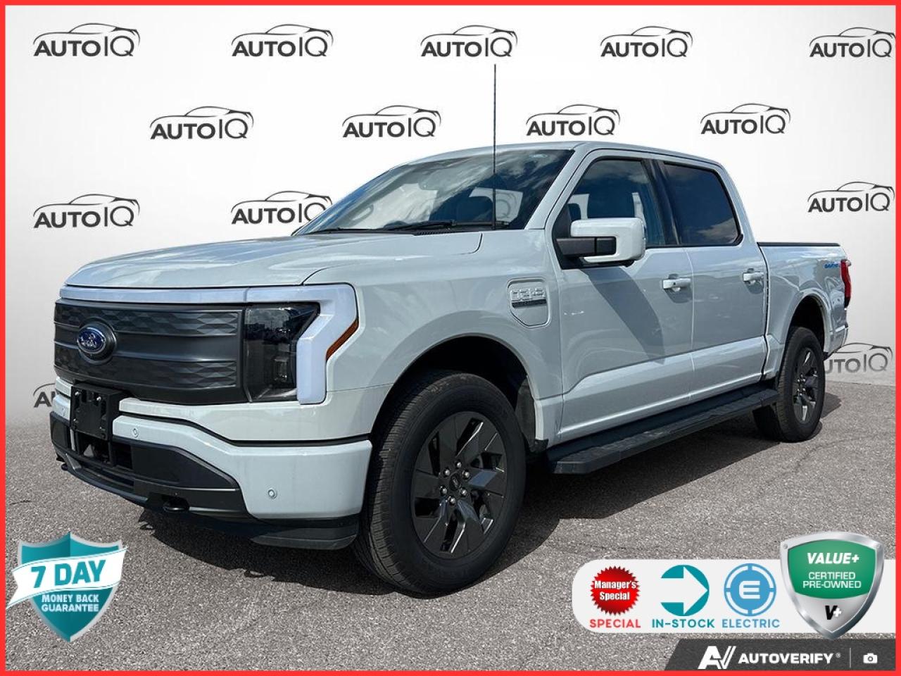 2023 Ford F-150 Lightning Lariat 510A | ACCIDENT FREE | AVALANCHE | BLACK HEATED & Photo0