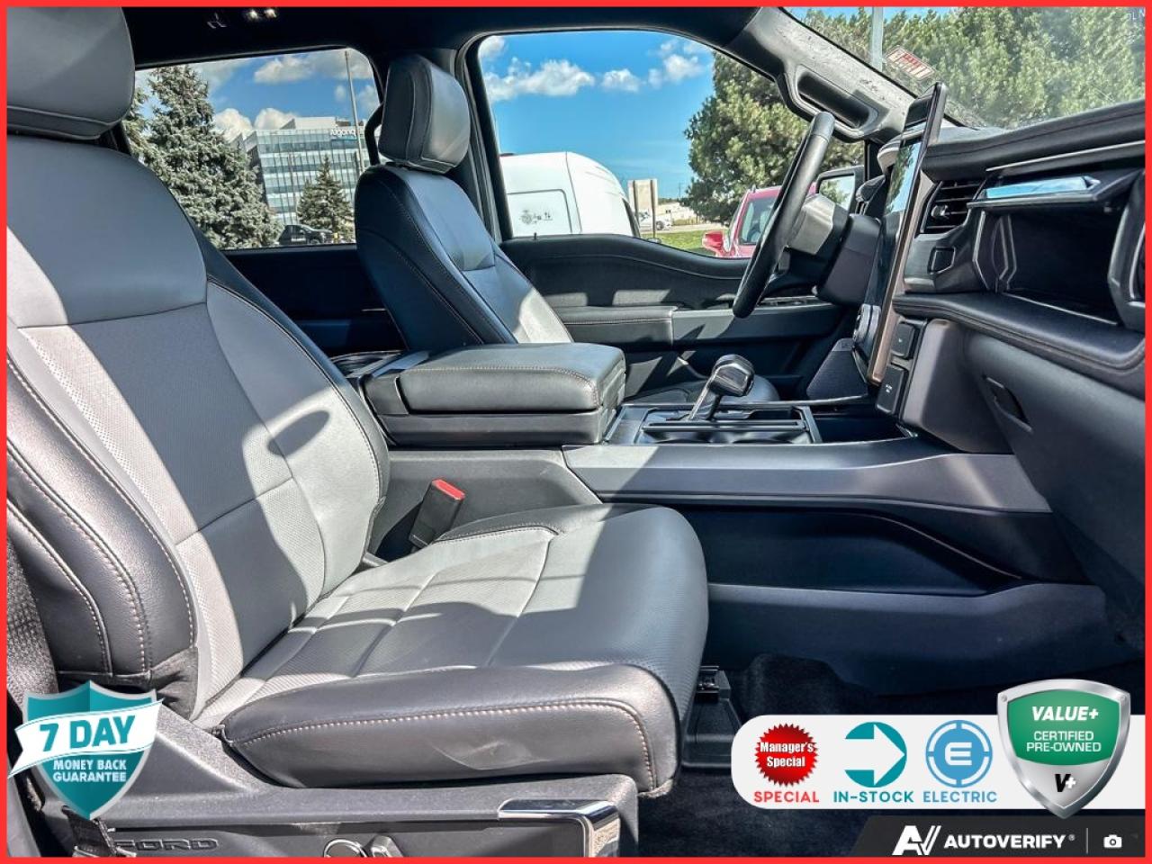 2023 Ford F-150 Lightning Lariat 510A | ACCIDENT FREE | AVALANCHE | BLACK HEATED & Photo