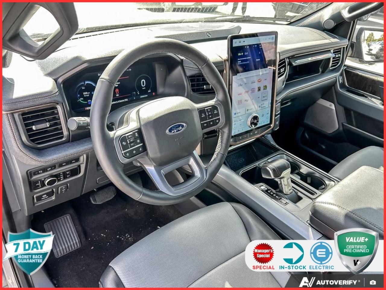 2023 Ford F-150 Lightning Lariat 510A | ACCIDENT FREE | AVALANCHE | BLACK HEATED & Photo