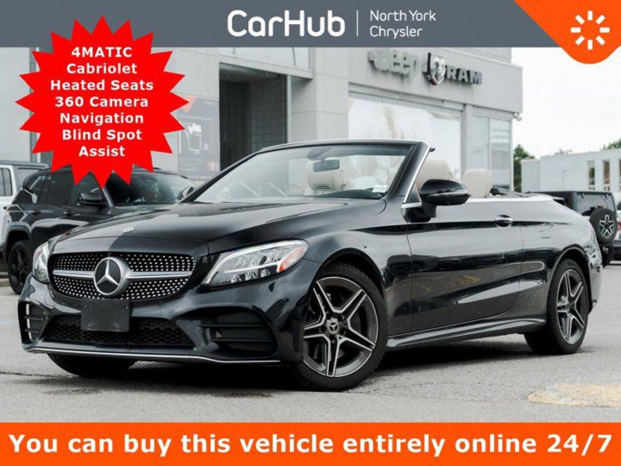 Used 2020 Mercedes-Benz C-Class C 300 4MATIC Cabriolet Heated Seats 360 Cam Navi Blind Spot Assist for sale in Thornhill, ON