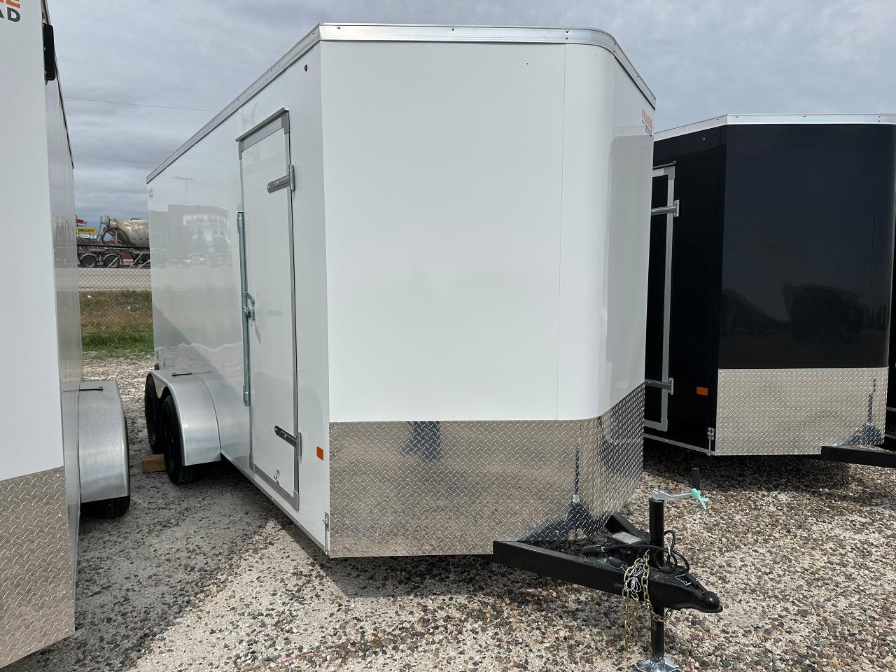 <p><span style=font-size: 13.5pt; line-height: 107%; font-family: Segoe UI, sans-serif; background: white;>Prairie Road Cargo Trailers are built with quality and designed to help get your cargo or equipment from point A to point B in an environment protected from dust and weather.<br />7 X 16 V-nose, door, white in colour, tandem 3500 lb, 2 5/16th ball coupler, 84 interior height, spare tire mounted rear driverside high, LED wall light, 32 side door with bar lock, 1 3.5 wall vent. </span><span style=font-size: 13.5pt; line-height: 107%; font-family: Segoe UI,sans-serif; mso-fareast-font-family: Calibri; mso-fareast-theme-font: minor-latin; mso-ansi-language: EN-US; mso-fareast-language: EN-US; mso-bidi-language: AR-SA;>Stock# HH5348. For more info call Wilfs Elie Ford toll free 877-360-3673. Dealer# 0521.</span></p>