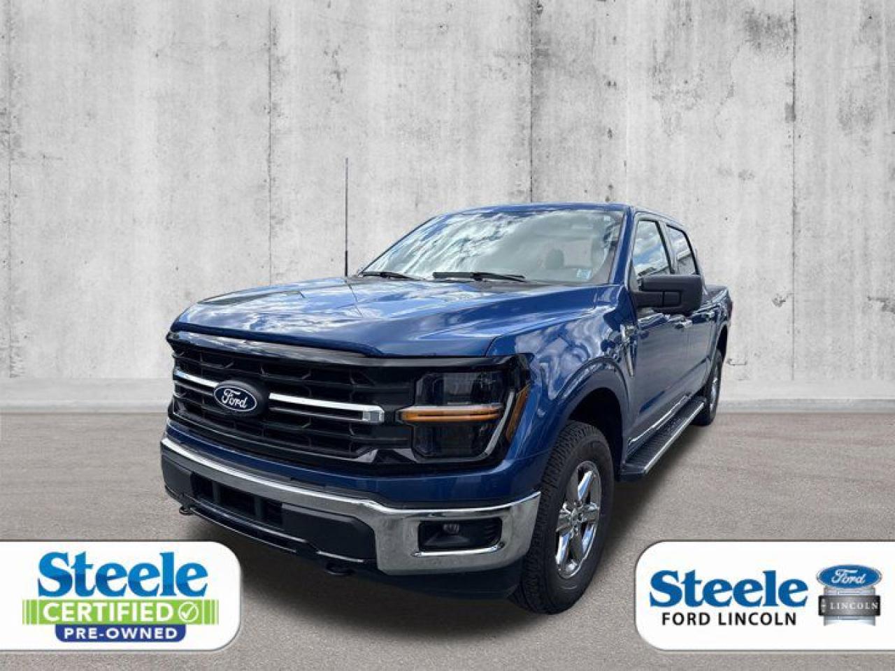 Recent Arrival!Steele Certified85 Used Car Inspection DoneFresh MVIPowerful 2024 Ford F-150 XLT in Blue Metallic, featuring 4WD, a 10-speed automatic, and a robust 3.5L V6 EcoBoost engine.Financing available!TRADES ARE WELCOMED!BUY WITH CONFIDENCE!VALUE MARKET PRICING!!, 4WD.ALL CREDIT APPLICATIONS ACCEPTED! ESTABLISH OR REBUILD YOUR CREDIT HERE. APPLY AT https://steeleadvantagefinancing.com/6198 We know that you have high expectations in your car search in Halifax. So if youre in the market for a pre-owned vehicle that undergoes our exclusive inspection protocol, stop by Steele Ford Lincoln. Were confident we have the right vehicle for you. Here at Steele Ford Lincoln, we enjoy the challenge of meeting and exceeding customer expectations in all things automotive.