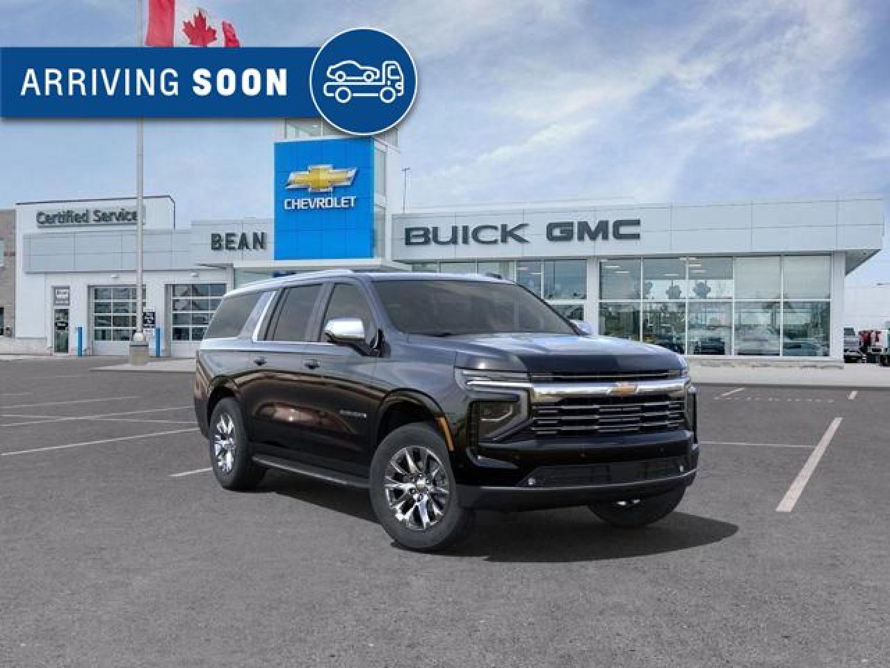 <h2><span style=color:#2ecc71><span style=font-size:18px><strong>Check out this 2025 Chevrolet Suburban Premier!</strong></span></span></h2>

<p><span style=font-size:16px>Powered by a 3.0L V6 Duramax and 10-speed automatic transmission.</span></p>

<p><span style=font-size:16px><strong>Comfort & Convenience Features: </strong>Includes remote start/entry, sunroof, heated front and 2nd row seats, heated steering wheel, ventilated seats, power liftgate, HD surround vision and 20" polished aluminum wheels.</span></p>

<p><span style=font-size:16px><strong>Infotainment Tech & Audio: </strong>Includes cockpit style touchscreen infotainment system, Bose speaker system, 5G Wi-fi hotspot capabilities, and Teen Driver Technology.</span></p>

<p><span style=font-size:16px><strong>This SUV comes equipped with the following packages...</strong></span></p>

<p><span style=font-size:16px><strong>Sun and Tow Package:</strong> Panoramic power sunroof, Max Trailering Package, which includes Advanced Trailering Package, integrated trailer brake controller and extra capacity cooling system, 2-speed active transfer case and Hill Descent Control.</span></p>

<h2><span style=color:#2ecc71><span style=font-size:18px><strong>Come test drive this SUV today!</strong></span></span></h2>

<h2><span style=color:#2ecc71><span style=font-size:18px><strong>613-257-2432</strong></span></span></h2>