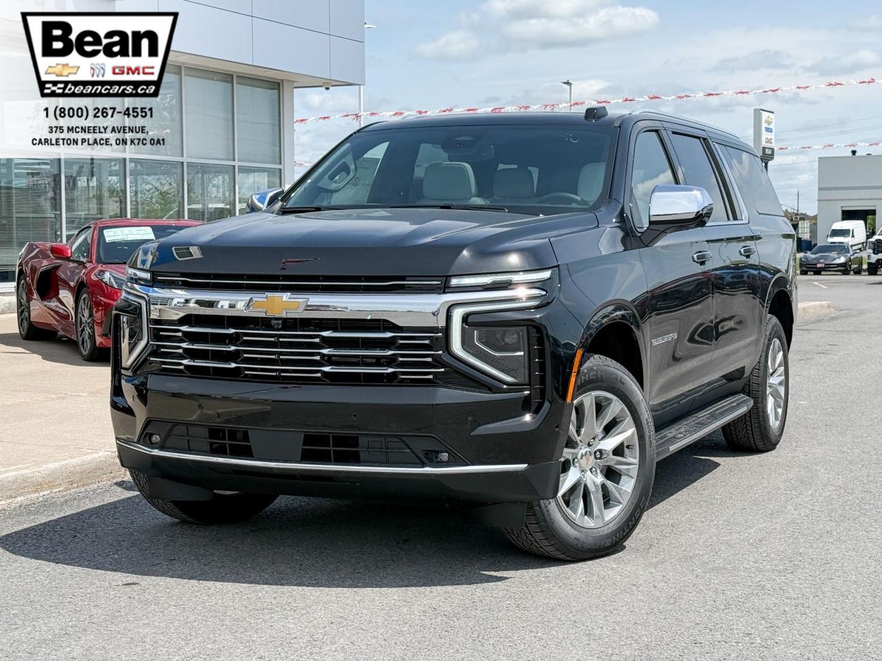 New 2025 Chevrolet Suburban Premier 3.0L DURAMAX WITH REMOTE START/ENTRY, SUNROOF, HEATED SEATS, HEATED STEERING WHEEL, VENTILATED SEATS, POWER LIFTGATE, BOSE SPEAKER SYSTEM, HD SURROUND VISION for sale in Carleton Place, ON