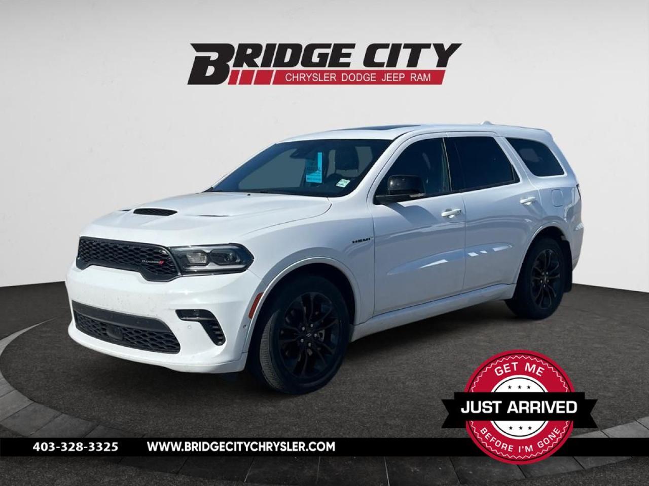 Used 2021 Dodge Durango R/T Leather - Vented & Heated Seats - Tech Pkg - Blacktop Pkg - Trailer Tow Pkg - 2nd Row Captain Chair for sale in Lethbridge, AB