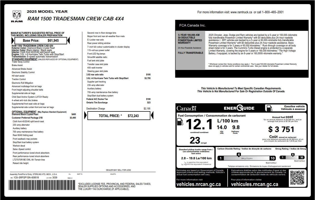 2025 RAM 1500 Tradesman warlock, rental unit Photo