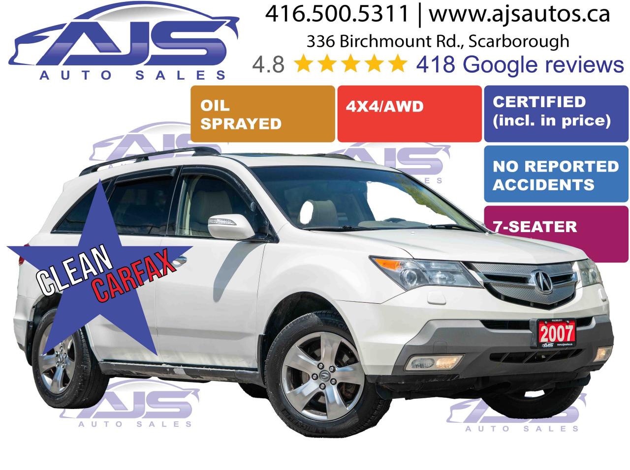 Used 2007 Acura MDX ELITE SH-AWD W/SPORT W/RES for sale in Toronto, ON